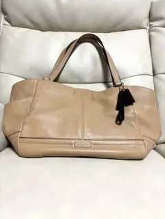 COACH [極美品✨]ベージュ トートバッグ　肩掛け可能