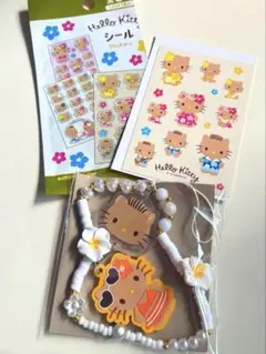 日焼けキティ ダニエル ストラップ シールセット