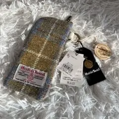 【新品タグ付き】Harris Tweed ペンケースチェック柄 ハリスツイード