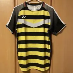 【YONEX】 バドミントン ゲームシャツ Mサイズ イエロー×ブラック