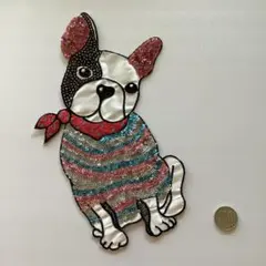 フレンチブルドッグ刺繍ワッペン