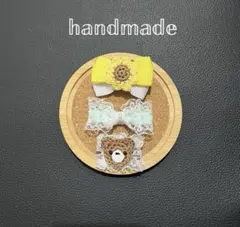 ハンドメイド ベビー・キッズヘアクリップ 3点セット