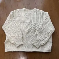 Ungrid 》パッチワークケーブルニット