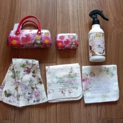 メガネケース、小物入れ、ルームスプレー、ガーゼハンカチなど6点セット(未使用品)