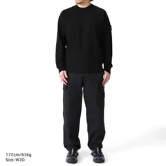 黒 ストーンアイランド ゴーストピース カーゴショートパンツ w30 