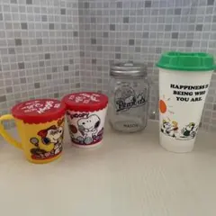 スヌーピー タンブラー　スタバ　メイソンジャー　4個セット