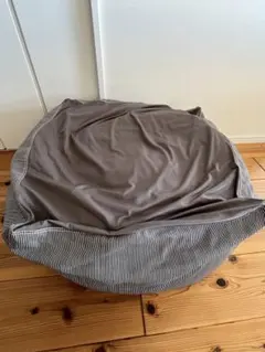 無印良品　体にフィットするソファ　綿デニム　ヒッコリー　(65×65×43cm)