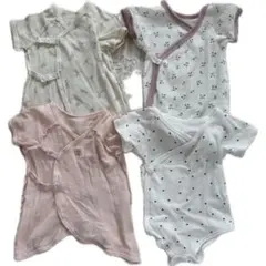 コンビ肌着 、前開きボディスーツ4点セット