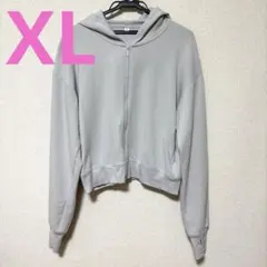 UVカット機能付きのレディース長袖フルジップパーカ XLサイズ