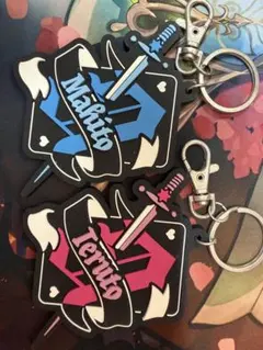 てるとくん　まひとくん　ラバーキーホルダー