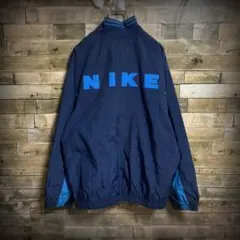 90'S NIKE ナイロンジャケット ハイネック ハーフジップ 刺繍 ロゴ M