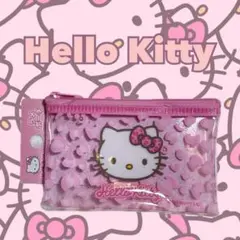 ハローキティ レオパード フラットポーチ ラメ入り ギャルキティ