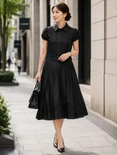 LANVIN ノースリーブ黒白幾何学模様セットアップ - メルカリ