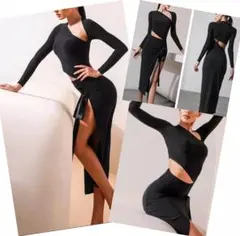 ダンスウェア・ラテンワンピース【黒・Ｓサイズ】新品