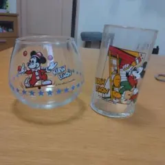 ディズニー ゆらりんこグラス2個セット 昭和レトロ キリンレモン