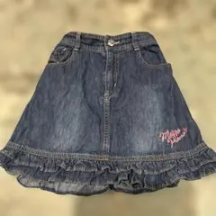 メゾピアノ　デニムフリルスカート140