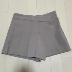 ZARA アシンメトリープリーツスコート ベージュ XS