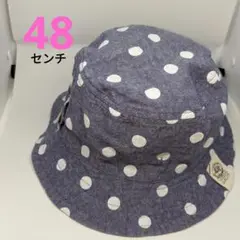 【最終価格!!】ラグマート 48センチ バケットハット ドット柄 ネイビー