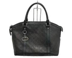 【美品】グッチ アビー トートバッグ 2way グッチシマ　黒　341503のサムネイル