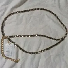 mysty woman ゴールド ブラック チェーンベルト グランジ　パンク