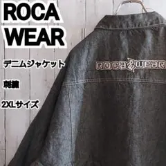 【ROCAWEAR】ロカウェア 中綿 デニムジャケット 刺繍 2XLのサムネイル
