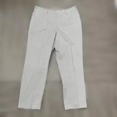 UNIQLO グレー ストライプ スラックス XXL ウエストゴム