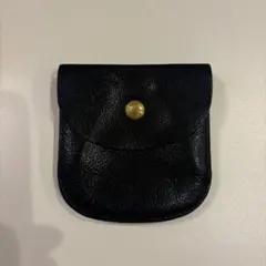 IL BISONTE　黒 レザー 二つ折り財布　イルビゾンテ
