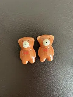 クマ型陶器箸置き 2個セット