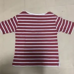 GU ボーダー 半袖Tシャツ レッドのサムネイル