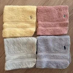 ラルフローレン　ハンドタオルセット　4枚　タオルハンカチ　ウォッシュタオル