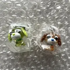 お茶犬　めじるしアクセサリー　リョク　ムハ　2点セット　ガチャ