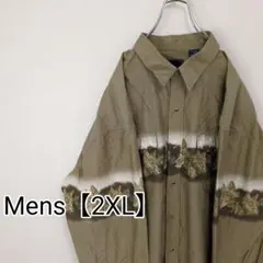 H88【US輸入】ROPER　長袖シャツ【メンズ2XL】ベージュ