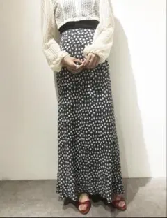 大人気✨EDIT.FOR LULU フラワーマキシスカート 黒 定価2.4万円 EDIT.FOR LULU スカート フラワーバイアスマキシスカート EDIT. FOR