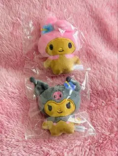サンリオ　ミニミニchibiぬいぐるみマスコット　マイメロ　クロミ　セット