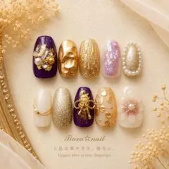S58 ネイルチップ 成人式　振袖　袴 結婚式　前撮り　和柄　白無垢 卒業式