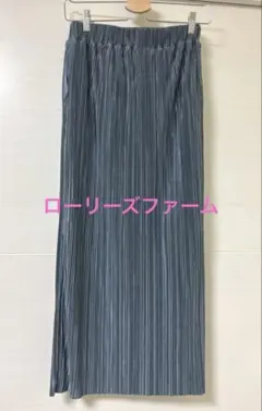 ローリーズファーム　プリーツスカート　ブルー　フリーサイズ