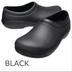 値下げ　crocs on the clock work slipon 黒27