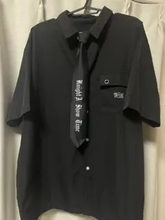 KnightA-騎士A- ネクタイ付ビッグシルエットシャツ(BLACK)