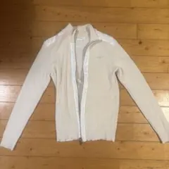 Calvin Klein LL レディジップアップ薄手ニット