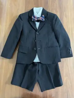 【美品】男の子フォーマルスーツ100 シャツ、蝶ネクタイ　セット