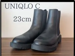 【極美品】UNIQLO : C コンフィールタッチサイドゴアショートブーツ 黒
