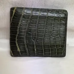 ✿GUCCIグッチ 型押しクロコ調レザー 二つ折り財布希少レア 良品✿のサムネイル