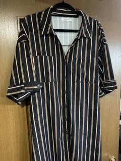 【ONWARD】ストライプワンピース　ロングワンピース【F】