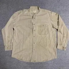 【希少】Cabela's コットン バンドカラーシャツ ベージュ