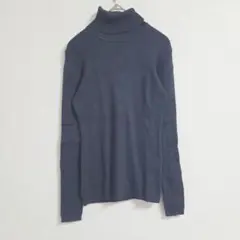 UNIQLO タートルニット Mサイズ 紺色 ベーシック 無地 長袖
