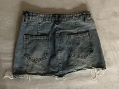 デニムタイトスカート ダメージ加工