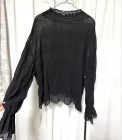 新品未使用　fifth ブラック シースルー ブラウス