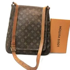 ルイヴィトン　モノグラム　ミュゼットサルサ　ショルダーバッグ　クロスボディ　茶色