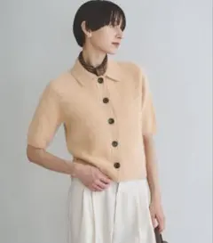 United Arrows フォックスカシミヤ ショートスリーブ ポロニット