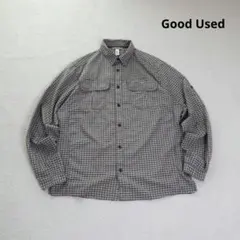 Quechua チェックシャツ L アウトドア 長袖 古着 シンプル シック